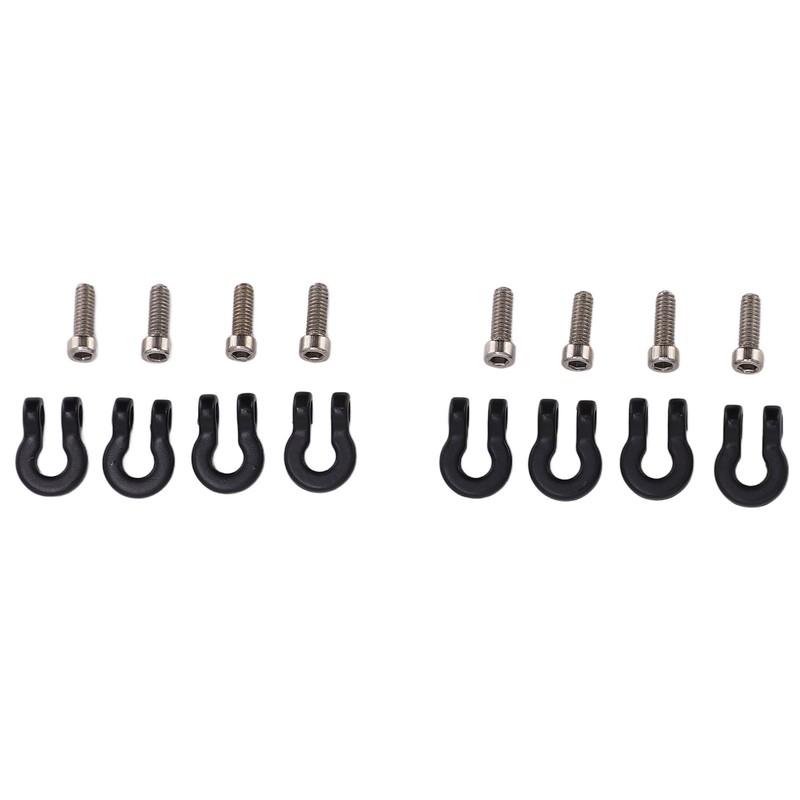 8pcs Metal Front Rear Bumper Trailer Hook for 1/24 RC