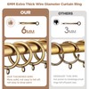 40 PCS Curtain Rings, 1.5 Inch Thickened Curtain Rings Metal