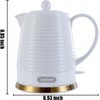 1.26 Quarts Ceramic Electric Kettle with Infuser & Cups Kit,