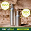 ChooseEco Drinking Bottle Stainless Steel Sustainable Water Bottle with Bamboo