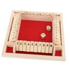 4 Sided Shut The Box Dice Game Wooden Board Table