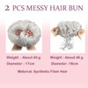 2PCS Messy Bun Hair Piece Tousled Updo Elastic Hair Bun