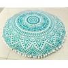 INDIAN CRAFT CASTLE 24" Green Ombre Mandala Barmeri Large Floor