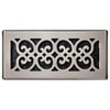 Decor Grates SPH410-NKL Scroll Floor Register, 4x10, Brushed Nickel Finish