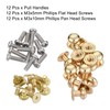 uxcell 8mm Head Dia. Round Knobs Pull Handle, 12pcs Zinc