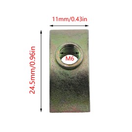 Guifeng 14PCS M6 Half Moon Nut Connector Closet Bed Frame Half Moon Spacer Furniture Hardware Accessories Desk Connector Fixed Wooden Furniture for Bed Frame Table Closet Cabinet