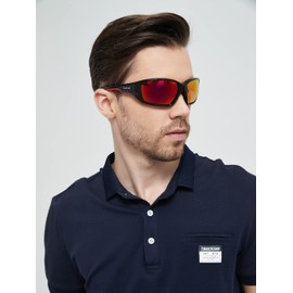 PUKCLAR Polarised Sports Sunglasses for Men Women Driving Sunglasses Cycling Running Fishing Goggles Frame