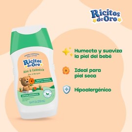 Ricitos de Oro, Crema Corporal Aloe y Caléndula, 250 ml