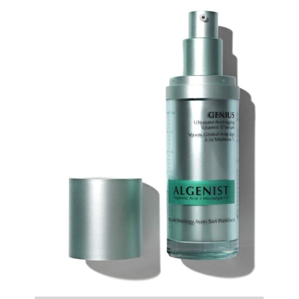Algenist GENIUS Ultimate Anti-Aging Vitamin C+ Serum - Vegan Brightening Serum with Alguronic Acid & Microalgae Oil - Non-Comedogenic & Hypoallergenic Skincare
