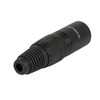 Monoprice 5-Pin Male DMX Connector - Black, Anodized Aluminum With