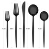 Matte Black Silverware Set,20 Piece Stainless Steel Flatware Set Service