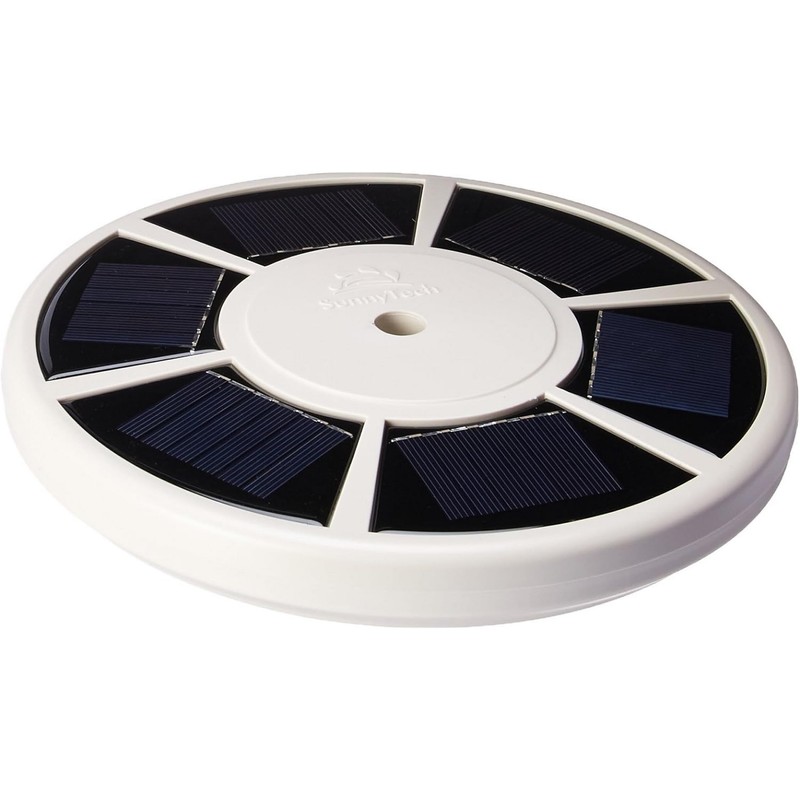 Sunnytech Solar Power Flag Pole Flagpole Light Auto Active Green