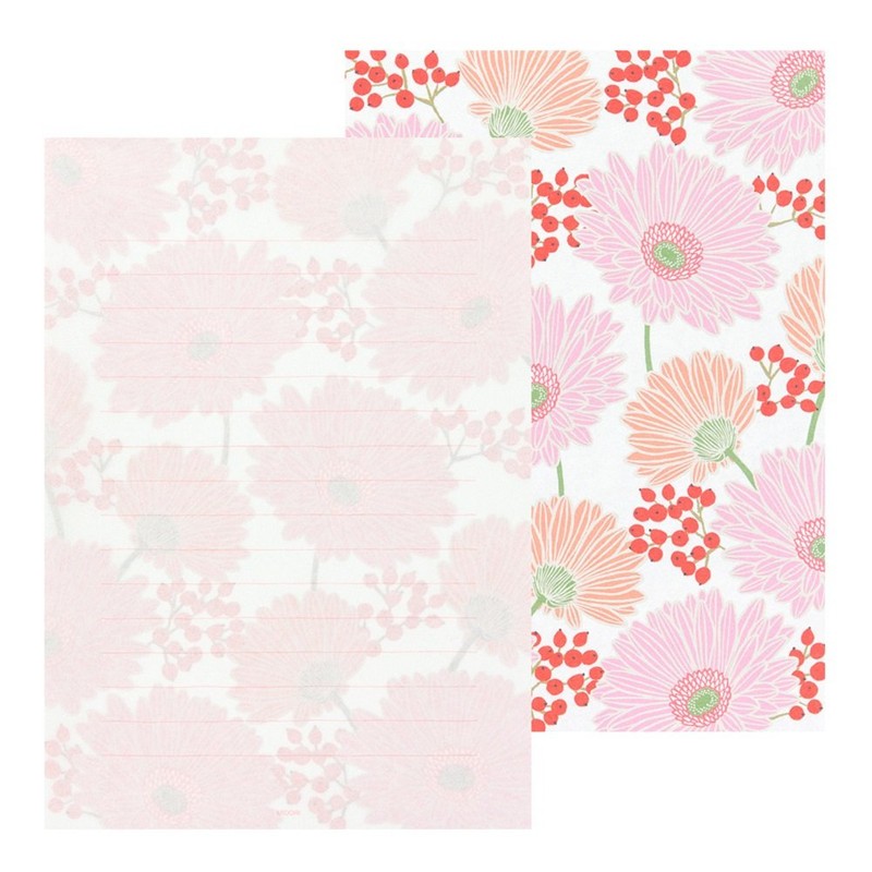 Midori Stationery A5 Washi Gerbera Pattern 20487006