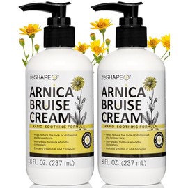 Reshape+ Arnica Cream Bruise Relief Lotion For Bruising | Arnica Montana Extra Strength Vitamin K Cream | Moisturizing Formula Skin Care Gel With Horse Chestnut & Collagen, 8 Fl Oz (2-Pack)