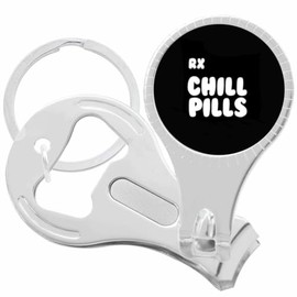 Rx Chill Pills Nail Clippers Plus Bottle Opener Keychain