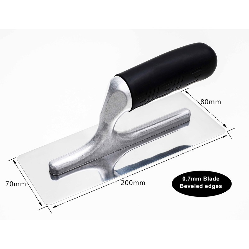 Venetian Plaster Finishing Trowel Set 3 PC Polished Stainless Steel