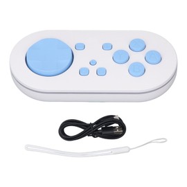 Wireless Bluetooth Controller, Portable Bluetooth Wireless for Anki App, Compact Wireless Gaming Controller with Cable and Strap for Switch (Blue)
