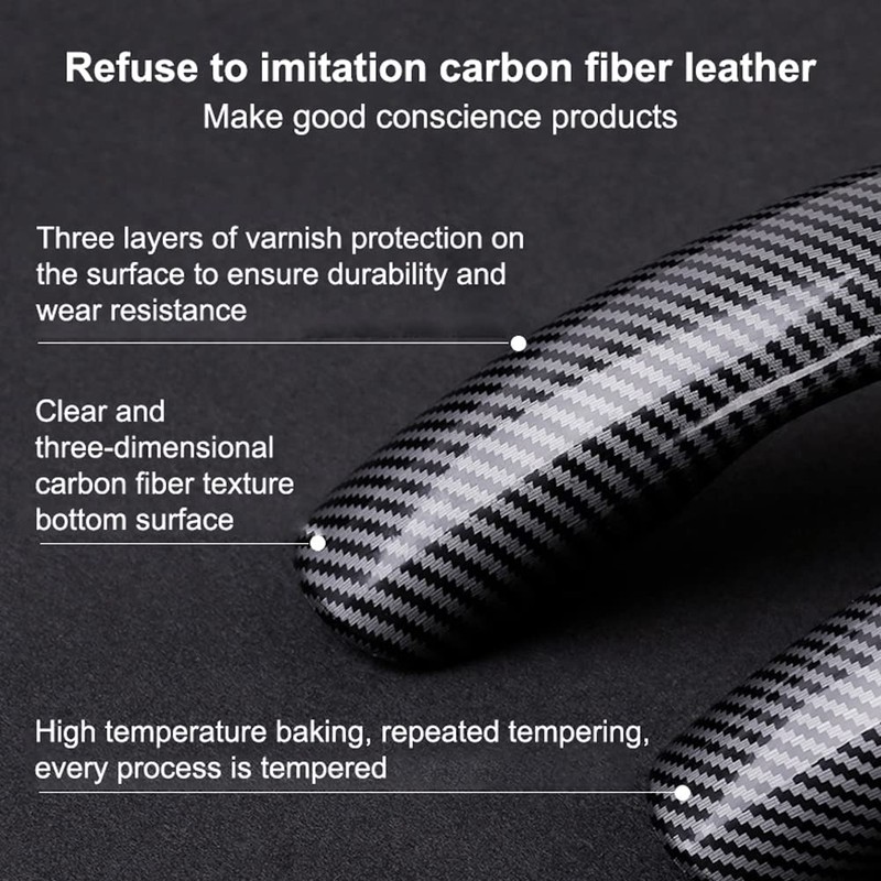 Car Steering Wheel Cover Carbon Fiber Universal Automobile Interior Accessories