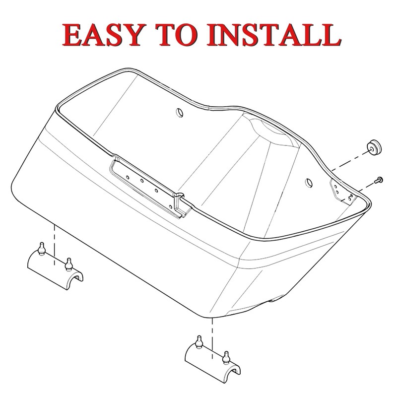 WOWTK Hard Saddlebag Rubber Grommets & Support Cushions Mounts for