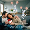 Cheerleader Earrings 925 Sterling Silver Cheerleader Jewelry Cheer Accessories Birthday