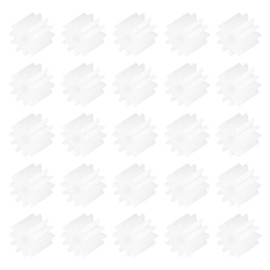 MECCANIXITY 30 Pcs Plastic Gears 12 Teeth Plastic Motor Gear Model 122A Reduction Gear for RC Car Model DIY Robot (White, Module 0.5)
