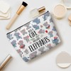 Funny Girl Loves Elephants Cosmetic Bag for Women，Elephant Gifts for