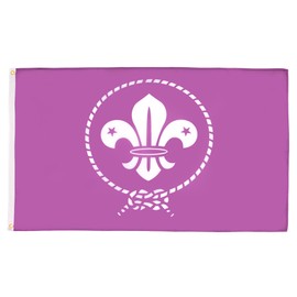 AZ FLAG - Scout Flag Purple - 90 x 60 cm - Scout Movement Flag 100% Polyester with Brass Eyelets - 50 g