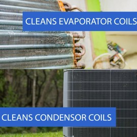 Quality Chemical Nu-Coil AC Coil Cleaner Aerosol Spray - Extra Foam - for HVAC units, Condensers, Evaporators, Drains, Pans, Radiators, Fan Blades, Metal Filters - No Rinse - 18 oz. (Pack of 12)