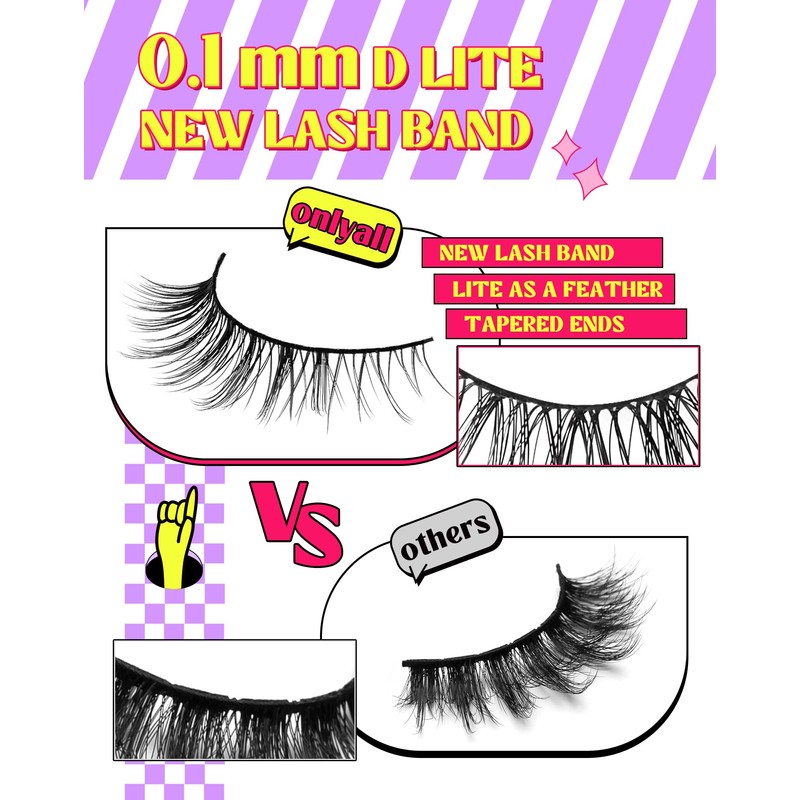 Natural Eyelashes, Wispy Eye Lashes, Gradient Volume Lashes, Natural Look,