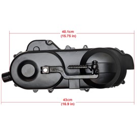 FixRightPro Complete Short Case Engine Drive Belt Cover for Chinese Scooters Mopeds with 50cc 139QMB GY6 Tao Tao Jonway Cover with Kickstart Gears and Lever