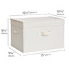 StorageWorks Fabric Storage Bins with Lid, Decorative Storage Boxes for