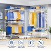 ULIFHOME P8 Heavy Duty Clothes Rack（With Extended Width Design） Rolling