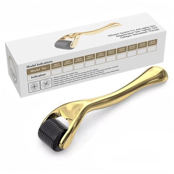 Derma Roller, 0.5MM Derma Microneedling Roller for Women and Men,