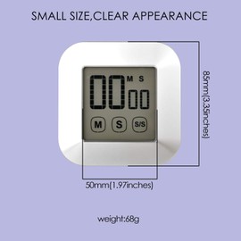 Jayron JR-WG014 LCD touch screen backlight count up/count down timer，for kitchen cooking wedding office baby sleep