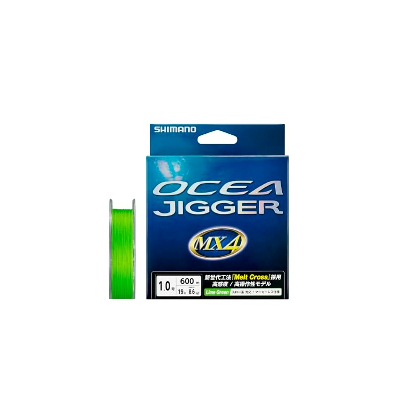 Shimano PE Line Oshia Jigger MX4 600m No. 1 Lime