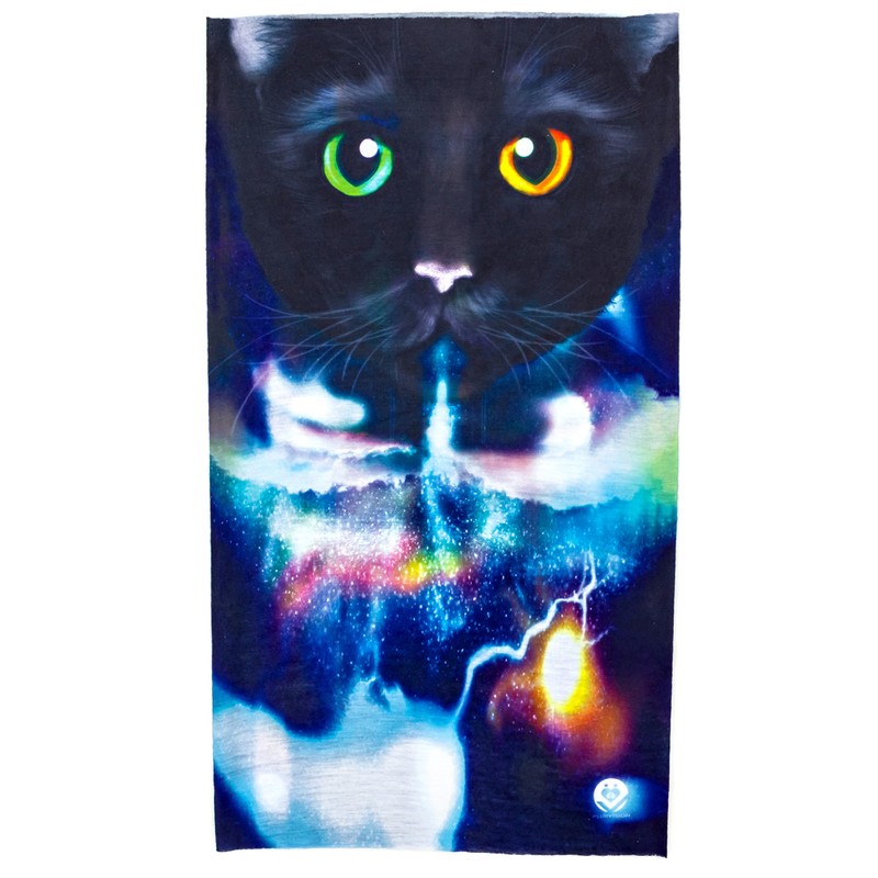 Bandana sin costuras, estilo ligero y protección, Galaxy gato, Talla
