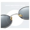 BOUACOUA Retro Steampunk Style Sunglasses Round Metal Frame Sunglasses for
