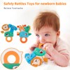 HOTUT Baby Soft Rattles, 2 Pack Finger Rattle Toys, Plush