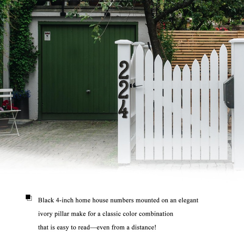 House Address Numbers 4 Inch Height - Cast Iron House