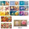 pigpigboss 12 Packs Flower Butterfly Diamond Painting Greeting Card Kit