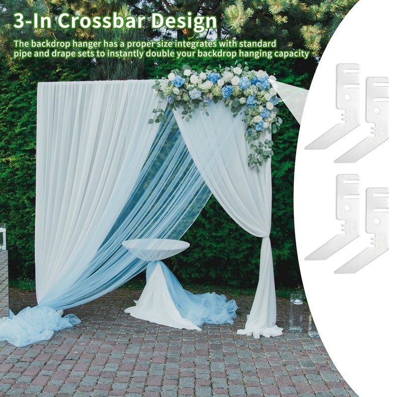 4 Pcs 3 Inch Double Crossbar Hanger,Wedding Hanger Heavy Duty