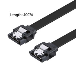 Paicreate 3 PCS SATA Cable III 6Gbps - High-Speed Data Transfer for HDD, SSD, CD Drives - Secure Latch, Backwards Compatible, 16 Inch, Black