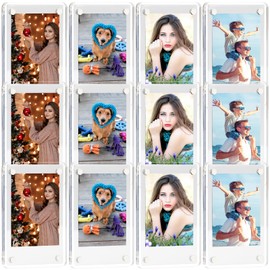 Adeptus Mechanicus Polaroid Frame,Acrylic Frame Picture Frame,High Transparency Frameless Magnet Instax Frames,12 Mini Magnetic Acrylic Frames for 2×3 inch Polaroid/Fuji/Instax Mini Film or Print Photos