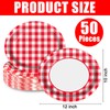 EggSun Gingham Oval Paper Plates 10’’ x 12’’,Large Disposable Heavy