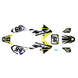 Graphics kit for Honda CRF50 (2004-2012) Division Series Yellow 9 Mil-Dirt pit bike motorcycle stickers,dirtbike racing decal automotive motocross accessories no plastics