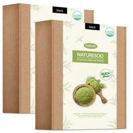 Naturesoo natural henna dye 100% gray cover 8 colors, black (chemical), 2pcs / 네이처수 천연 헤나염색약 100% 새치커버 8컬러, 블랙 (케미컬), 2개