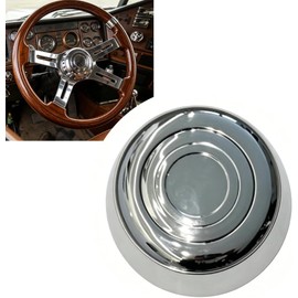 Funda para volante de coche, accesorios para volante, cubierta de bocina, aluminio, color plateado