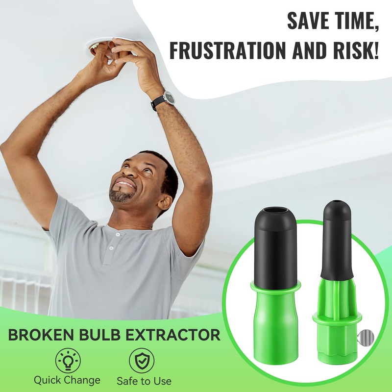 Dreyoo Broken Bulb Changer for High Ceilings, Light Changer for
