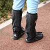 Black Waterproof Rain Boot Shoe Cover With Reflector丨Motorcycle Non Slip