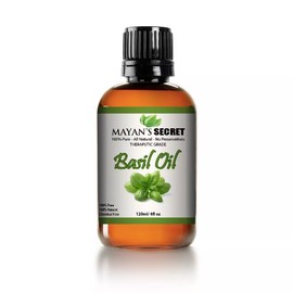 Basil Essential Oil (100% Pure & Natural) - Huge 4oz Glass Bottle-Mayan's Secret